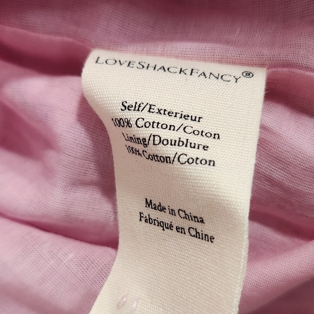 LoveShackFancy Ruffle Mini Skirt in Exploded Pink XS - Picture 8 of 9